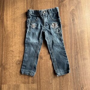 Healthtex 2T Girls Animal Print Distressed Jeans Denim Playful Bold Y2K Trendy